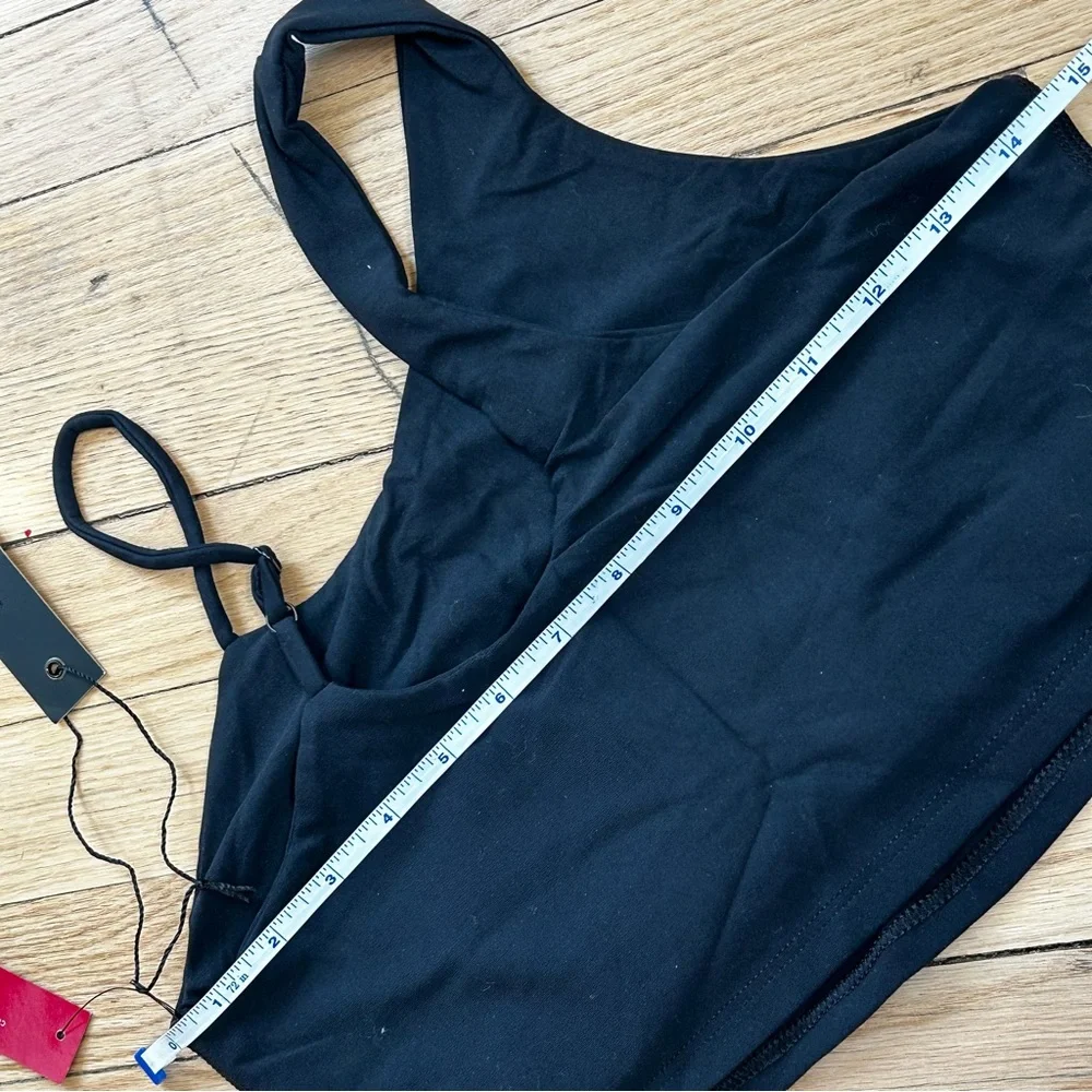 CARBON38 One‎ Shoulder Convertible Bra Top in Melt medium black